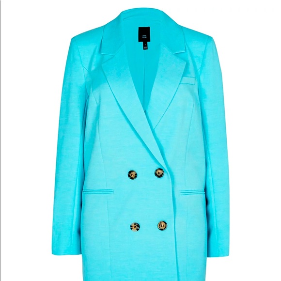 River Island blue long sleeve blazer - Picture 2 of 4
